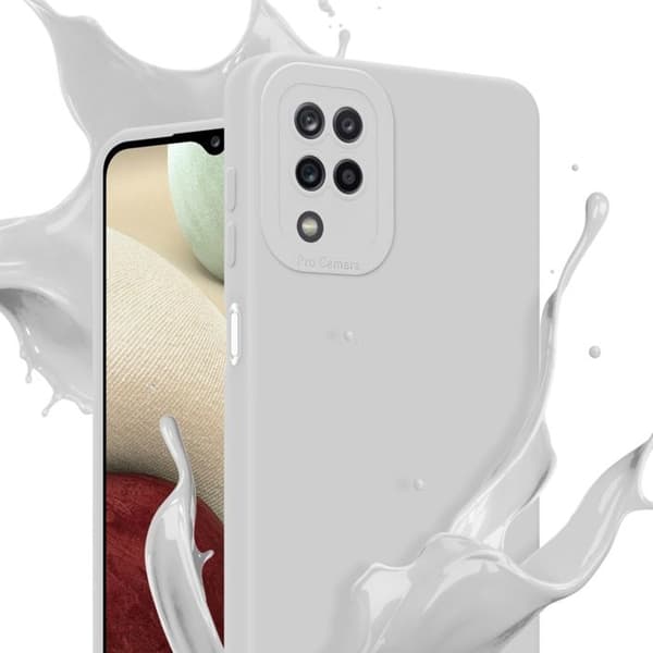 Skyddsfodral för Samsung Galaxy A12 / M12 i FLUID VIT Stötsäker Vit