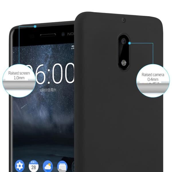 Skyddsfodral för Nokia 6 2017 CANDY SVART Stötsäker Silikon Svart
