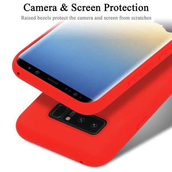 Telefonfodral - CADORABO - Samsung Galaxy NOTE 8 - Silikon TPU - Röd - Tunn och lätt design Röd