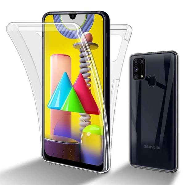 Transparent skydd för Samsung Galaxy M31 Vit