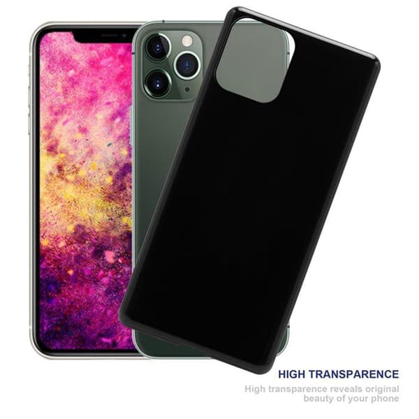 Transparent stötsäker silikonfodral för iPhone 12 / 12 PRO Svart