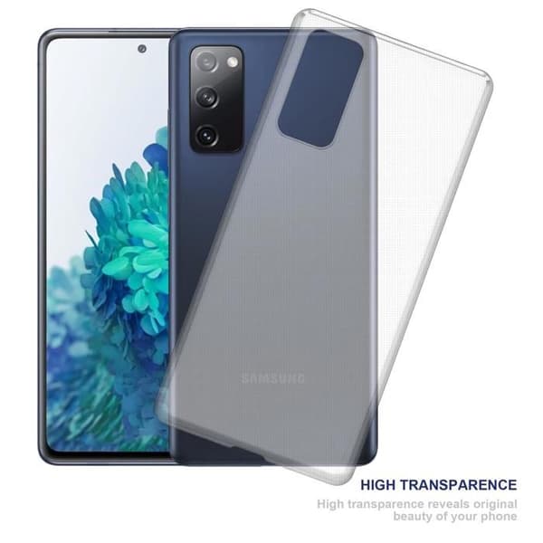 Transparent stötabsorberande silikonfodral för Samsung Galaxy S20 FE Vit