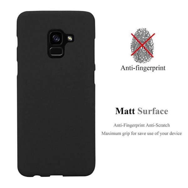 Coque - CADORABO - Samsung Galaxy A8 2018 - FROST SVART - Silikon TPU - Lätt skydd FROST SVART