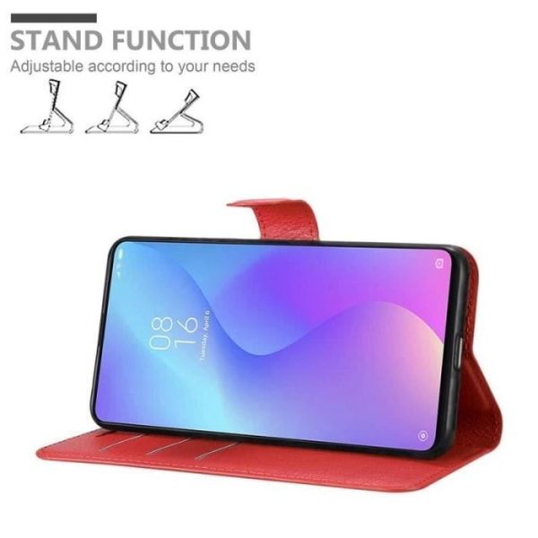 Cadorabo fodral till Xiaomi Mi 9T / 9T PRO - i rött - Bokstativ funktion