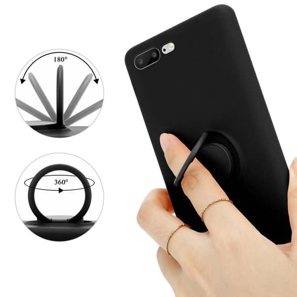Skal för iPhone 7 PLUS / 7S PLUS / 8 PLUS i LIQUID BLACK Stötabsorberande skydd Svart