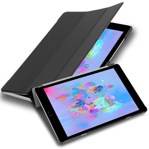 Etui för Apple iPad PRO (9,7 tum) Fodral i SVART SATIN Tablet Hölster Skydd Auto Wake Up Plånbok Wallet Svart