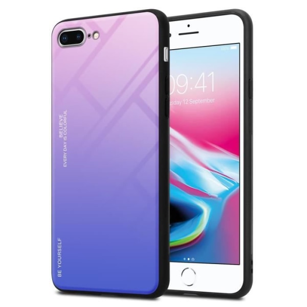 Fodral för Apple iPhone 7 PLUS / 7S PLUS / 8 PLUS Skal i ROSA - BLÅT Fodral Skyddsskydd tvåfärgad TPU Rosa, Blå