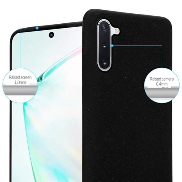Hus för Samsung Galaxy NOTE 10 - CADORABO - Mjuk Skal - TPU Silikon - Frost Svart - Stötskydd Frost Svart
