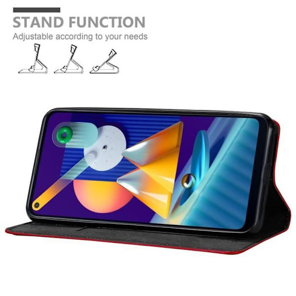 Coque - CADORABO - Samsung Galaxy A11 / M11 - Röd av Äpple - Magnetisk stängning - Ställfunktion ÄPPELRÖD