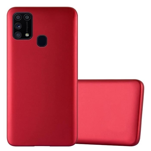 Coque - CADORABO - Samsung Galaxy M31 - Metallisk Röd - Skydd av Silicone TPU - Tunn Design Röd