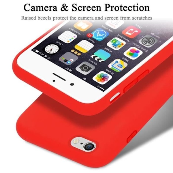 Skyddshölje - CADORABO - Apple iPhone 6 - Flexibel TPU-silikon - Röd - Tunn och lätt design Röd