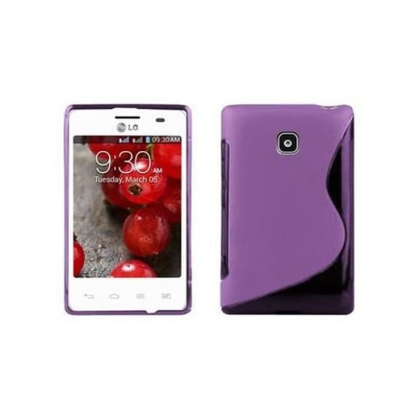 LG OPTIMUS L3 ORCHID VIOLET Fodral Cadorabo DESIGN S Gel TPU Silikonskydd Fodral Skydd Ultra Slim Bumper