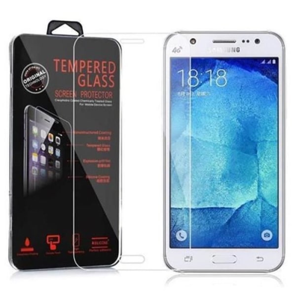 Cadorabo skärmskydd för Samsung Galaxy J5 (5) - 2015 modell 0,3 mm rundade hörn HÖG TRANSPARENS härdat glas Transparent