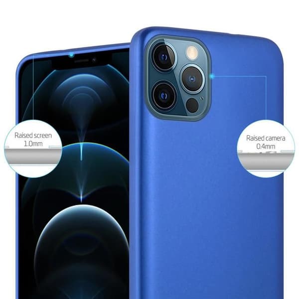 Skyddsfodral för iPhone 12 / 12 PRO Skyddsfodral i MATT METALLBLÅ Design Blå