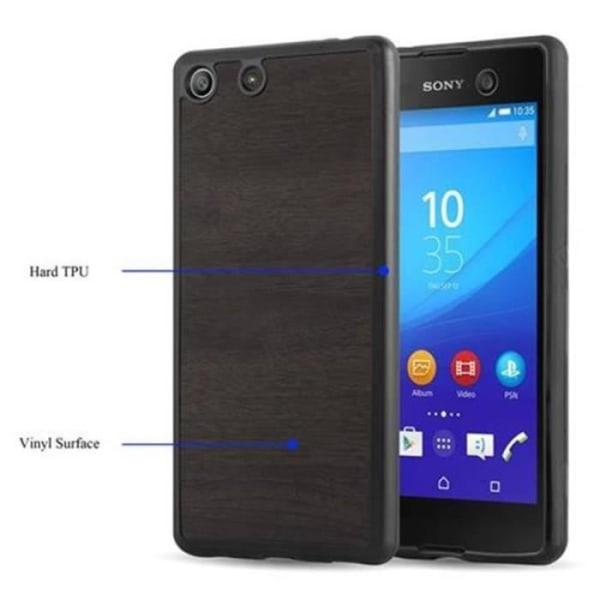 Cadorabo Fodral till Sony Xperia M5 - i Svart - Mjukt Silikon TPU Skyddsfodral med Anti-Shock