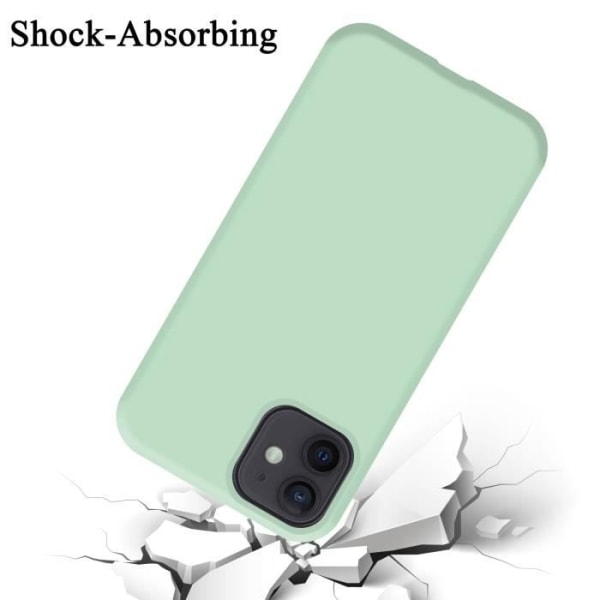 Fodral till Apple iPhone 12 MINI i LIQUID LIGHT GREEN Cadorabo Cover Silikon TPU