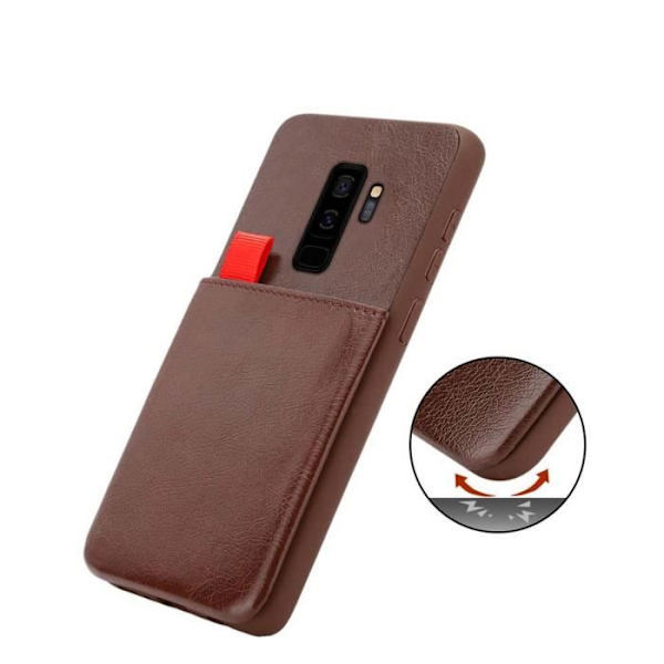 Fodral för Samsung Galaxy S9 PLUS - CADORABO - Ekbrun - Silikon TPU - Mjuk skydd - Estetisk design Brun ek