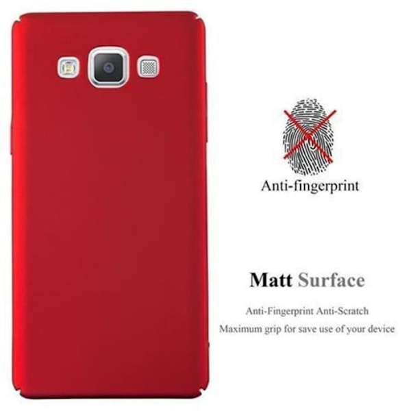 Cadorabo Fodral Samsung Galaxy A5 2015 (5) RÖD METALL MATTT METALL Hårt plasthölje Skydd Hårt fodralfodral Ultra Slim Bumper Röd