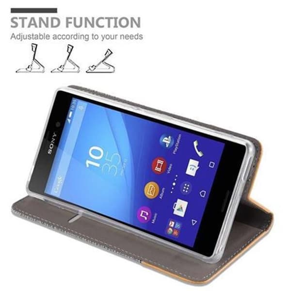 Skyddsfodral för Sony Xperia M4 AQUA i LJUST GRÅ BRUN Etui Case Stötskydd Grå