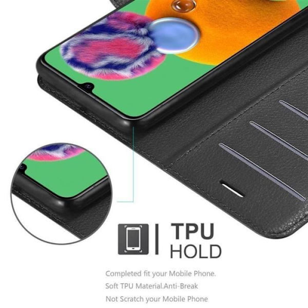 Cadorabo fodral till Samsung Galaxy A90 5G - i Svart - Bokställsfunktion