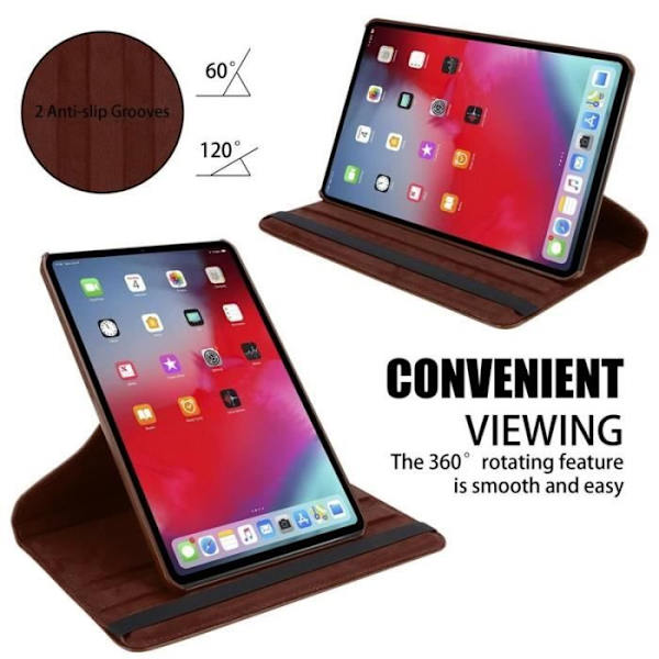 Cadorabo Fodral för Apple iPad PRO 11 2018 i Brun - UTAN automatisk väckning