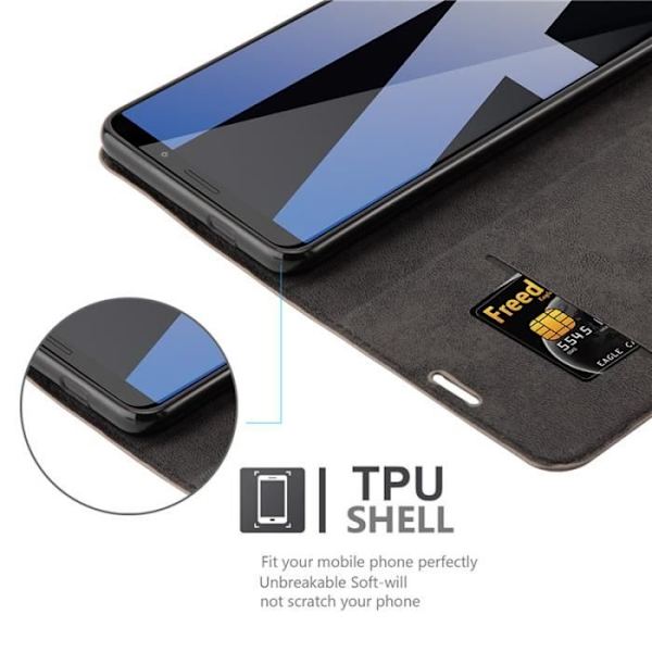 Huawei MATE 10 PRO Fodral i COFFEE BROWN från Cadorabo (INVISIBLE MAGNETIC CLOSURE Design) Helt skyddsfodral med flik