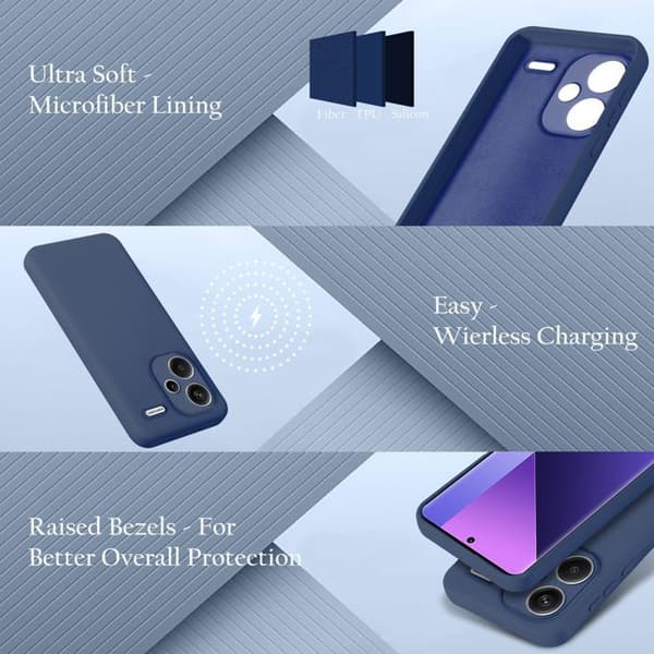 Skal för Xiaomi Redmi Note 13 Pro Plus Stötabsorberande i LIQUID BLUE Blå