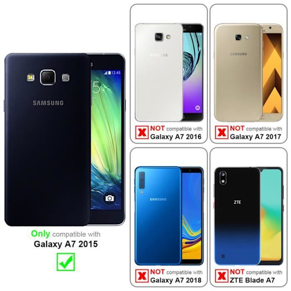 Coque - CADORABO - Samsung Galaxy A7 2015 - Stötskydd - Frostad Design - Färg Frosty Grön Frostig grön