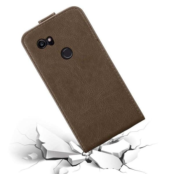 Etui för Google PIXEL 2 XL Fodral med lock i MÖRK BRUN Flip-skydd brun