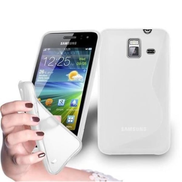 Samsung Galaxy WAVE Y SEMI TRANSPARENT Fodral Cadorabo DESIGN S Gel TPU Silikonskydd Fodral Skydd Ultra Slim Bumper