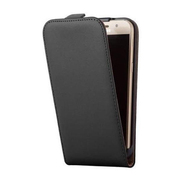 Cadorabo Flip Design Fodral för Samsung Galaxy A3 2017 (7) Etui Hölje av Syntetiskt Läder Slät SVART AV MATT