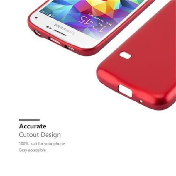 Samsung Galaxy S5 - S5 NEO Fodral i METALLIC RED från Cadorabo (METALLIC MATTE Design) Ultramjukt silikon TPU Gel Cover