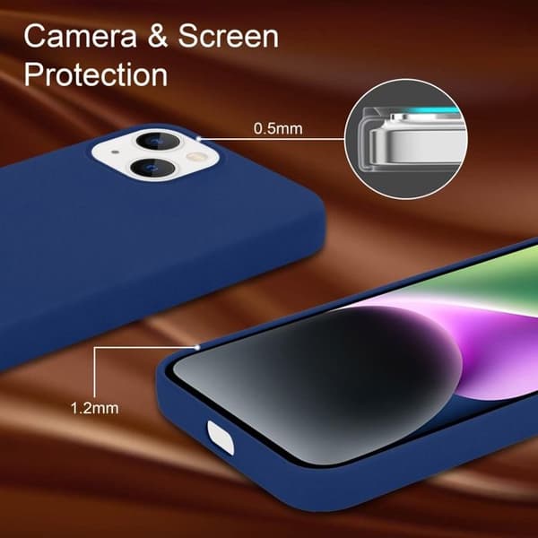 Skal för iPhone 14 PLUS Stötabsorberande i LIQUID BLUE Blå