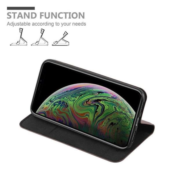 Etui för iPhone XS MAX Fodral i MÖRKBROWN brun