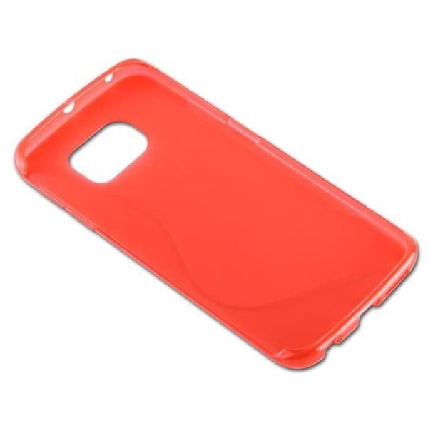 Samsung Galaxy S6 EDGE KÖRSBÄRSRÖTT Fodral Cadorabo DESIGN S Gel TPU Silikonskydd Fodral Skydd Ultra Slim Bumper