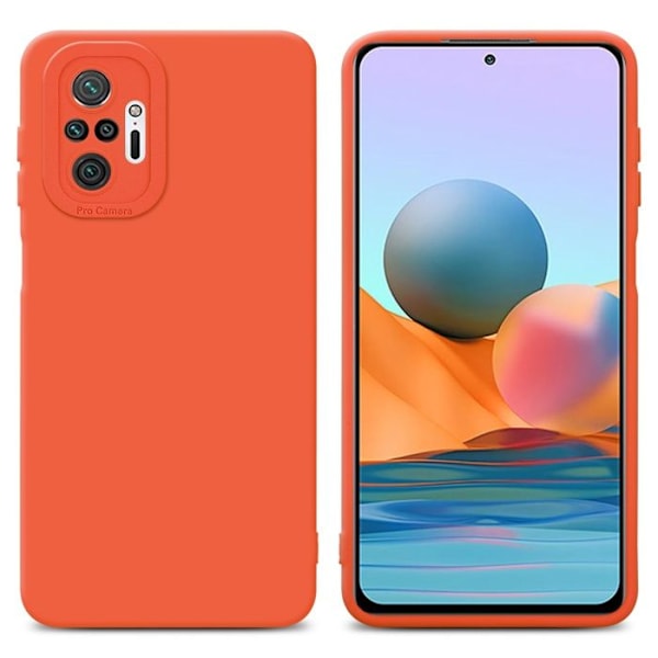 Coque för Xiaomi RedMi NOTE 10 PRO i FLUID ORANGE Hållare Etui Case Cover i flexibel TPU-silikonskydd Gul