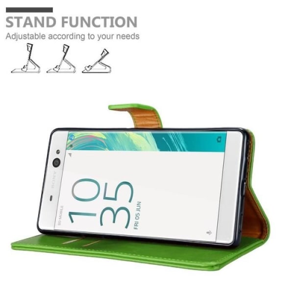 Fodral till Sony Xperia XA Ultra - CADORABO - Grön - Imiterat läder - Stativfunktion - Kortfack Grön