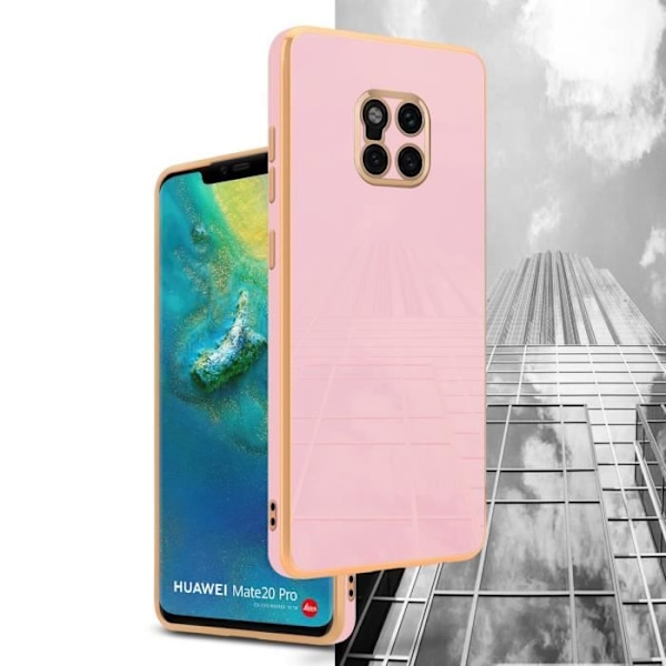 Housse för Huawei MATE 20 PRO - CADORABO - TPU-silikonskal - Kameraskydd - Glänsande - Roséguld Rosa - Guld