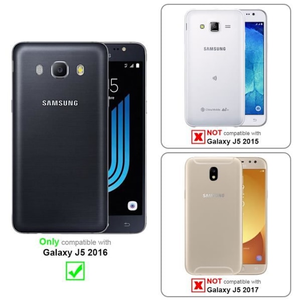 Cadorabo 3x Skyddsglas för Samsung Galaxy J5 2016 - 3x Härdat skärmskydd