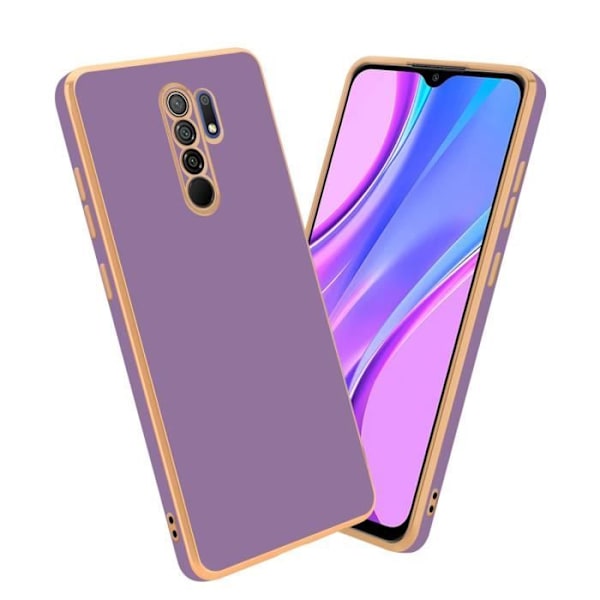 Fodral till Xiaomi RedMi 9 Fodral i glänsande lila - Guldfodral Silikon TPU och kameraskydd