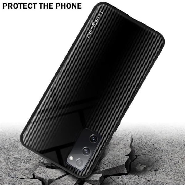 Coque - CADORABO - Samsung Galaxy S20 FE - Härdat glas - Silikon TPU - Halkfri Opal Noir