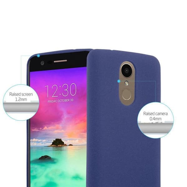 Skyddsfodral för LG K10 2017 US Version MÖRKBLA FROST Skydd i silikon TPU Blå