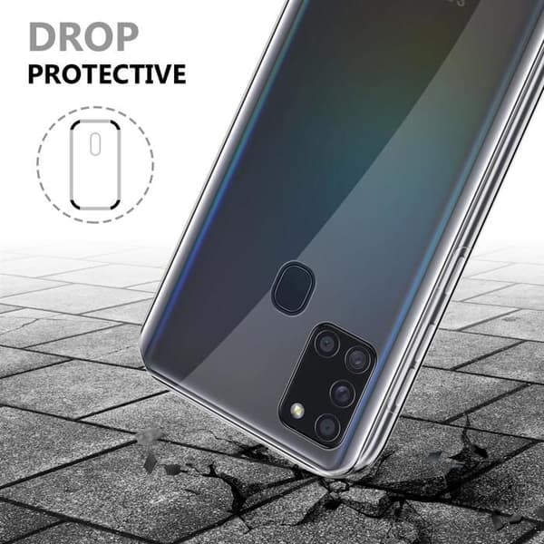 Transparent skydd för Samsung Galaxy A21s Vit