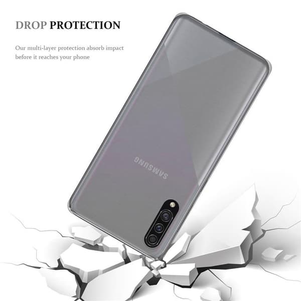 Skal för Samsung Galaxy A50 4G / A50s / A30s i transparent stöttålig silikon Vit