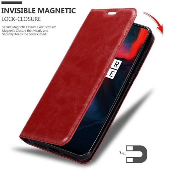 Cadorabo One Plus 6 Fodral i APPLE RÖD