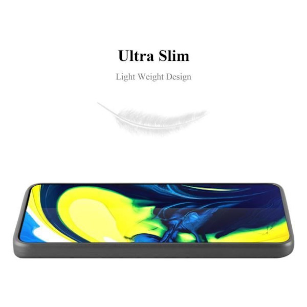 Coque - CADORABO - Samsung Galaxy A80/A90 4G - Silikon TPU - Stötskydd - Matt Tunn Design Grå
