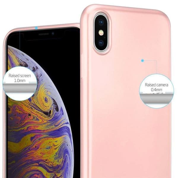 Skal för iPhone XS MAX Skyddsskal i MATTE ROSEGULD Design Ros