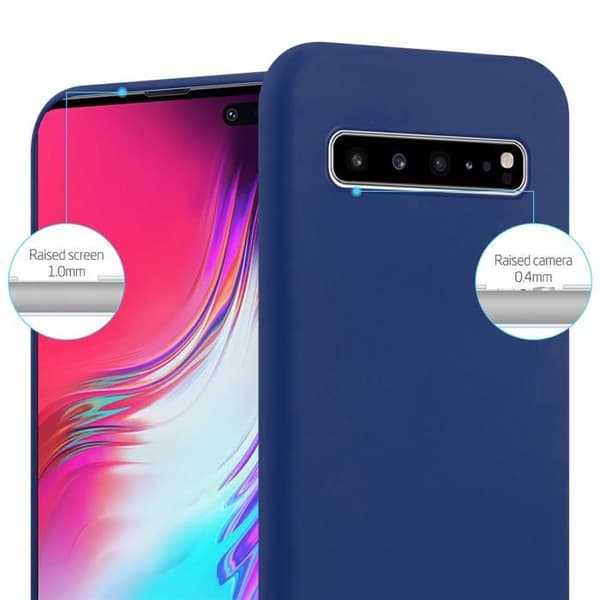 Skyddsfodral för Samsung Galaxy S10 5G CANDY MÖRKBLOMMA Stötskydd Silikon Blå