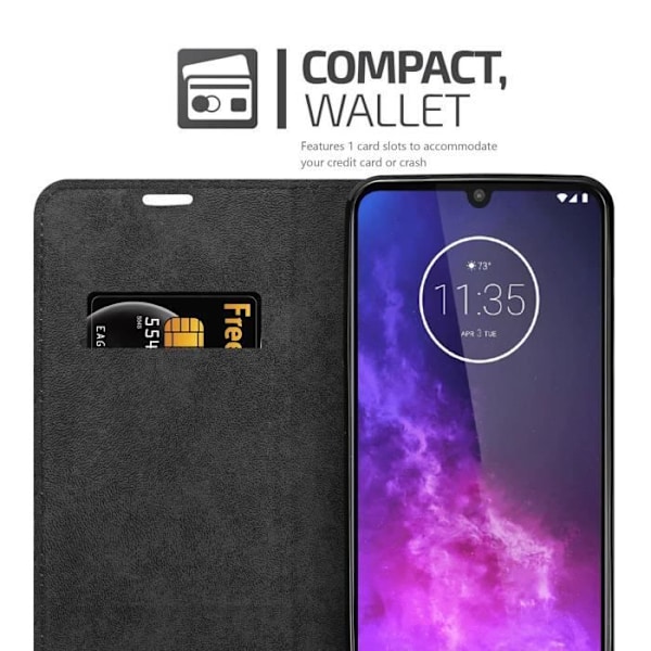 Coque - CADORABO - Motorola ONE PRO / ONE ZOOM - Kaffeebrun - Magnetisk Stängning - Ultrafin kaffe brunt
