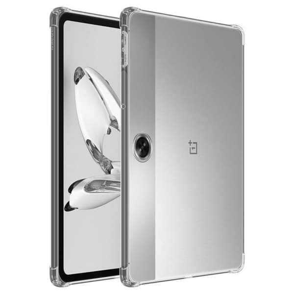 Transparent stötsäker silikonfodral för OnePlus Pad Go Vit
